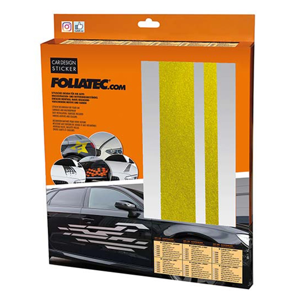 PEGATINAS PARA EL COCHE DISEÑO LÍNEAS DORADO