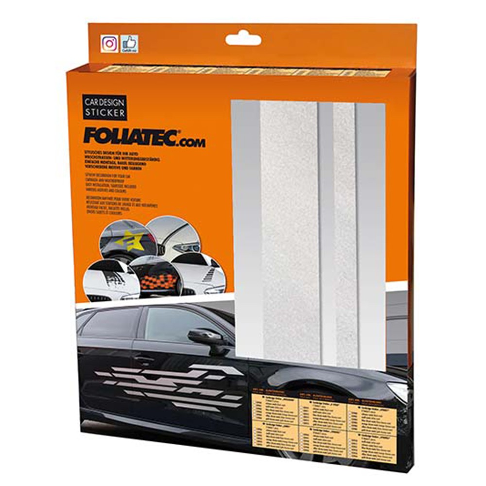 PEGATINAS PARA EL COCHE DISEÑO LÍNEAS PLATA