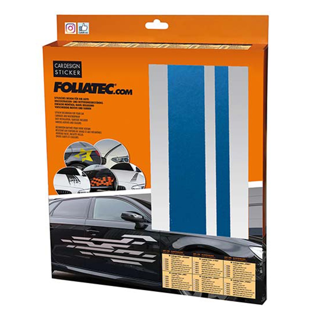 PEGATINAS PARA EL COCHE DISEÑO LÍNEAS AZUL