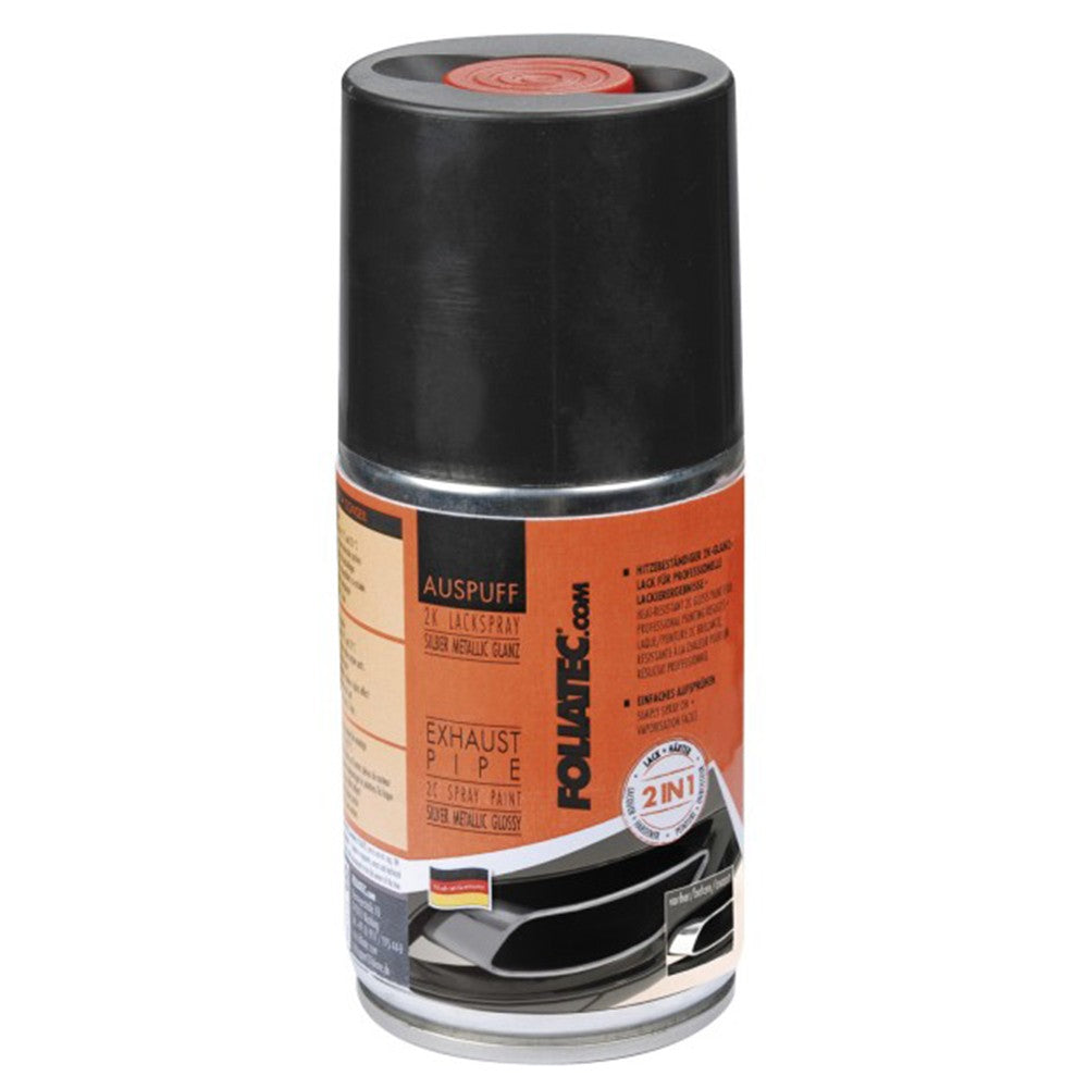 EXHAUST PIPE 2C SPRAY PINTURA  PLATA METALICO BRILLANTE 250 ML
