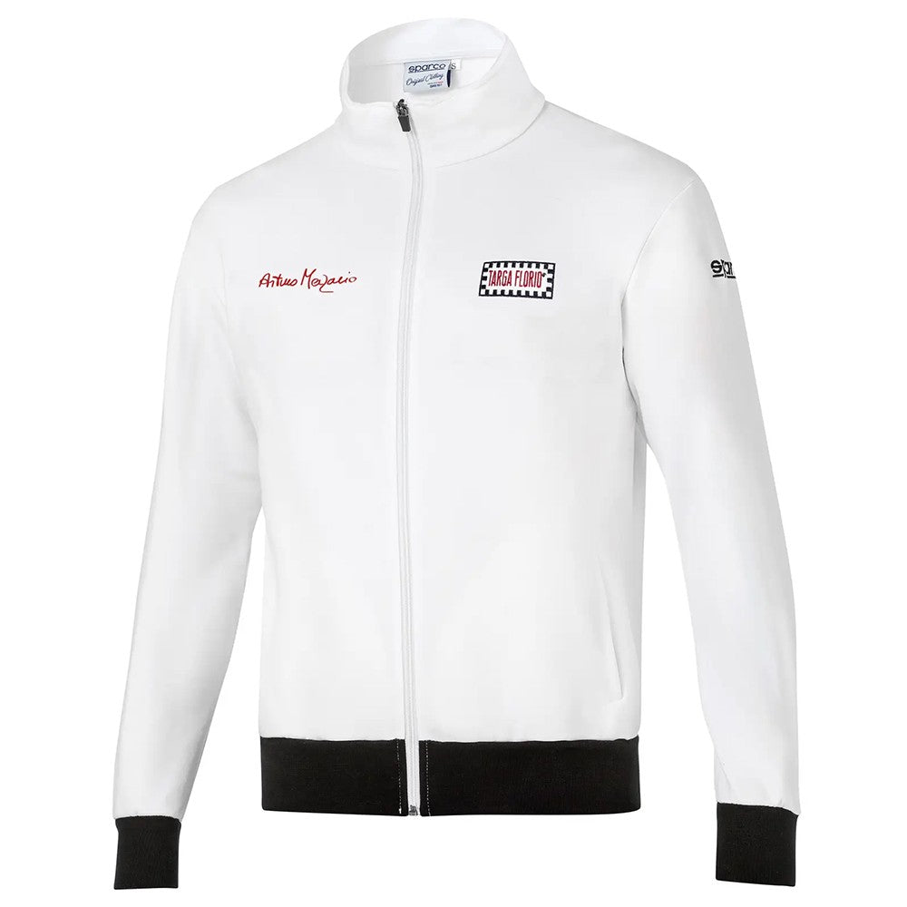 SUDADERA SPARCO CON CREMALLERA ARTURO MERZARIO TALLA XL BLANCA