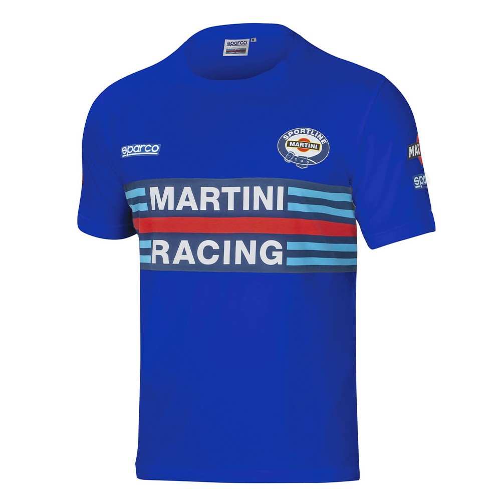 CAMISETA SPARCO MARTINI-R MANGA CORTA TALLA S AZUL CLARO