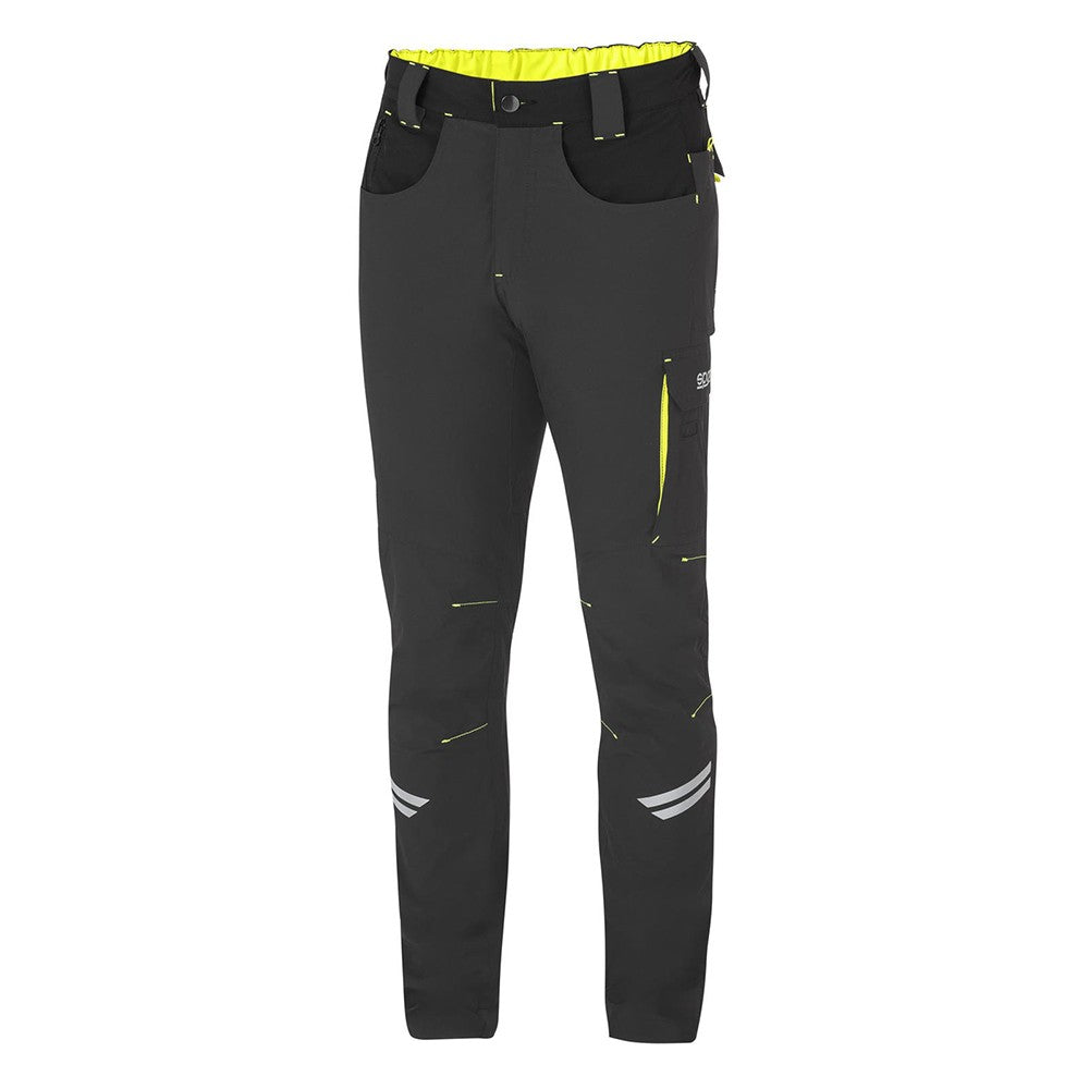 PANTALON SPARCO LIGHT TECH TALLA M GRIS/AMARILLO