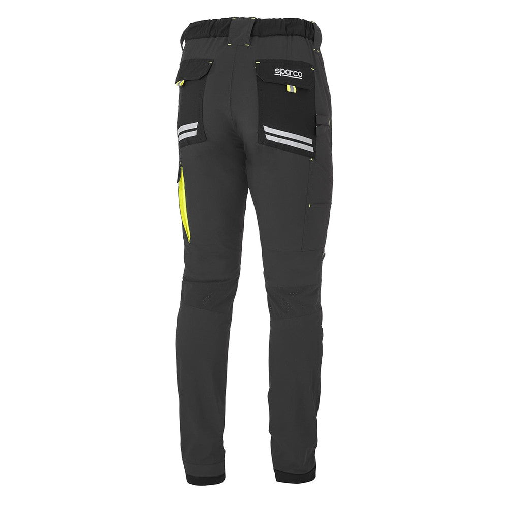 PANTALON SPARCO LIGHT TECH TALLA XS GRIS/AMARILLO