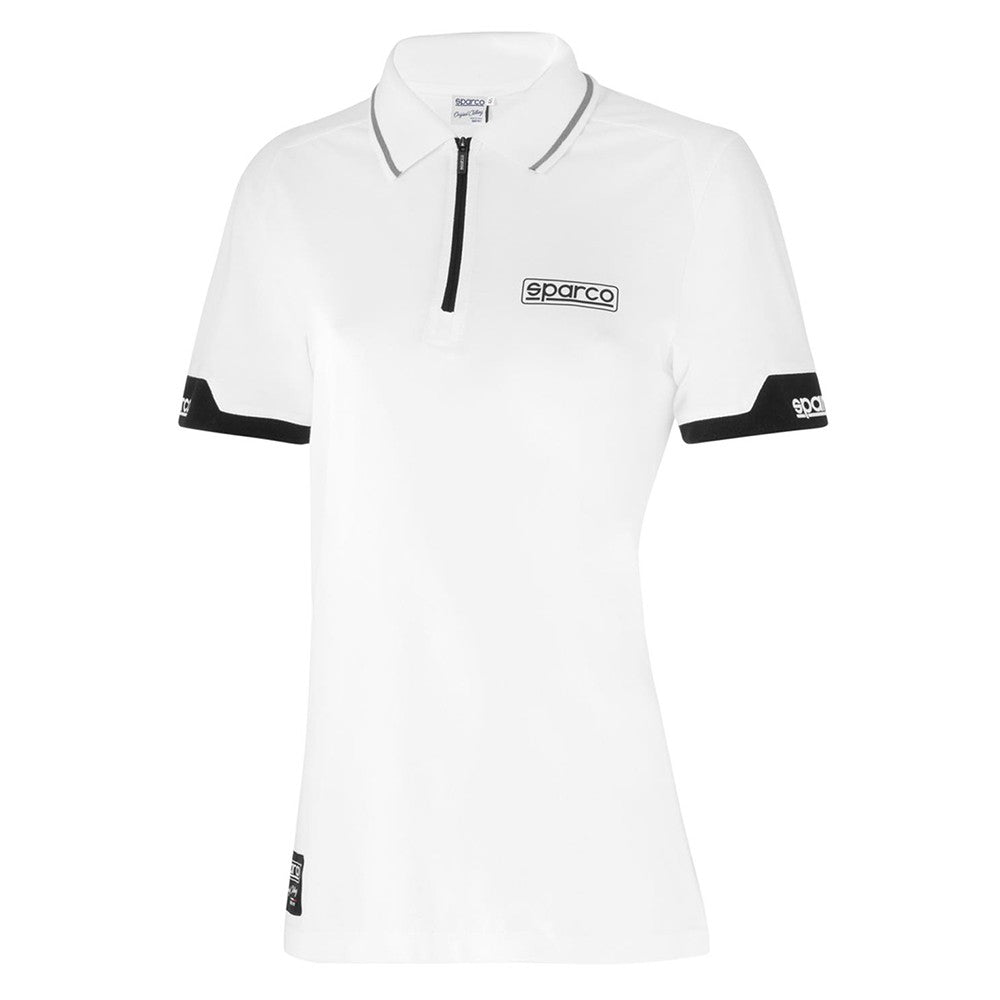 POLO SPARCO CON CREMALLERA PARA MUJER TALLA S BLANCO