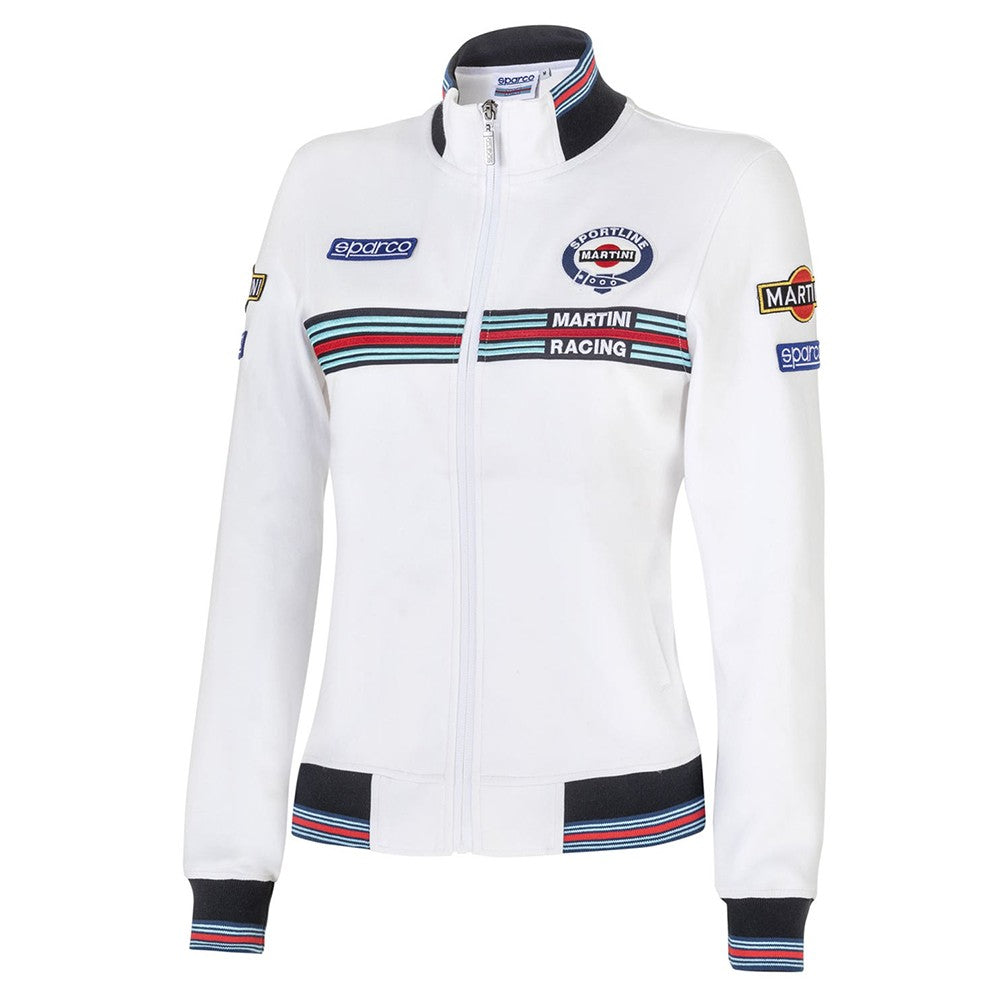 SUDADERA SPARCO CON CREMALLERA MARTINI-R MUJER TALLA S BLANCA