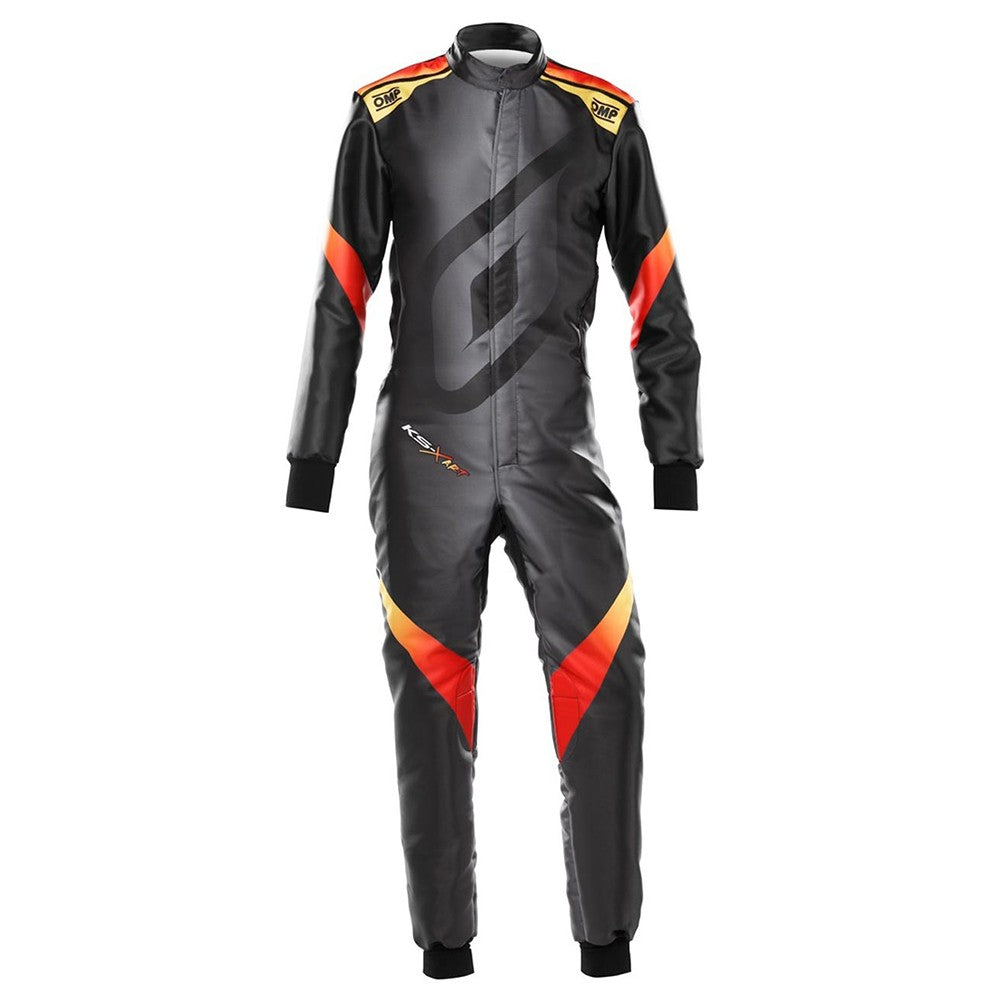 TRAJE DE CARRERAS KS ART X FIA 8877-2022 NEGRO/AMARILLO/ROJO TALLA 46