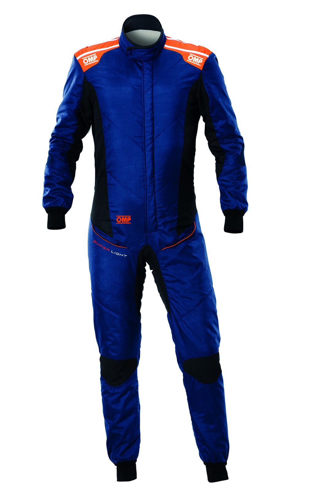 TRAJE DE CARRERAS OMP TECNICA SUPER LIGHT FIA 8856-2018 NAVY AZUL / FLUO NARANJA TALLA 56
