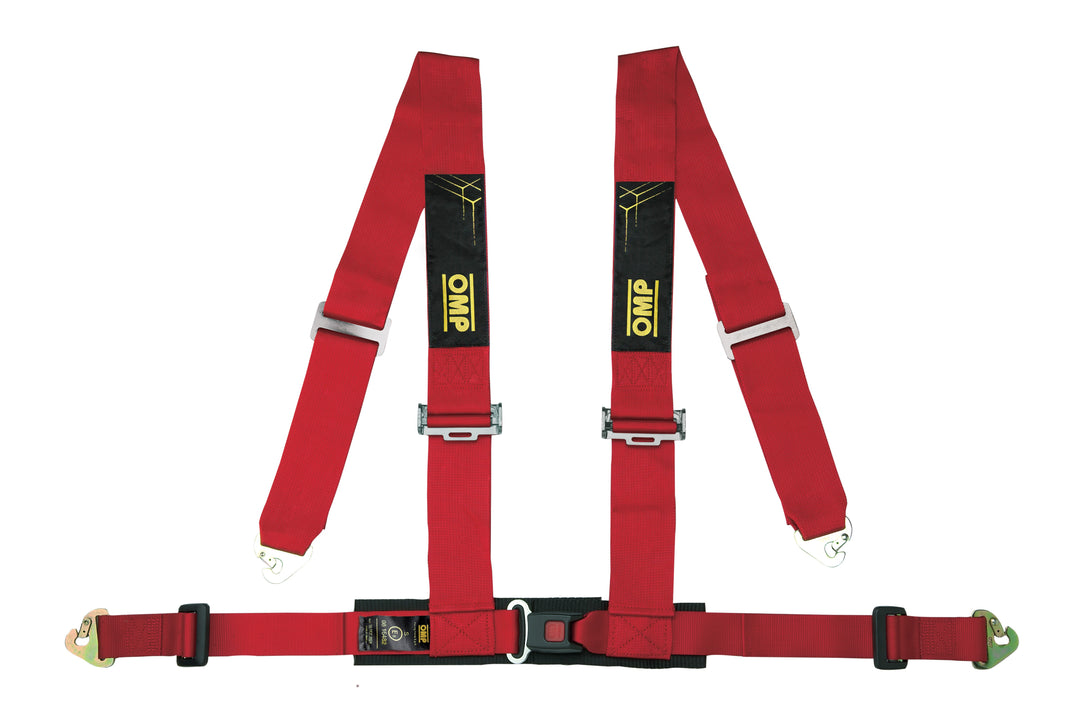 ARNES OMP OFFROAD 4 PUNTOS 3+2" SUJECCION MOSQUETON ECE 16-08 ROJO