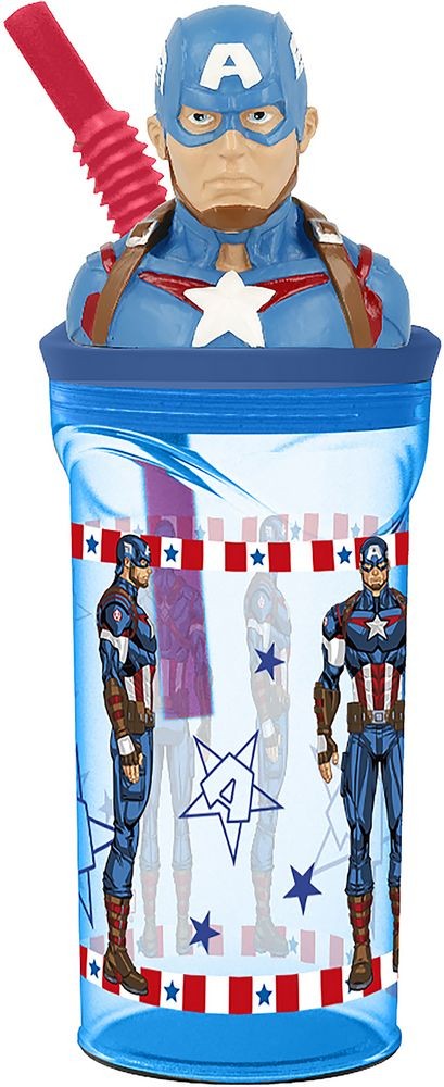 3D-Figur Glas 360 ml Captain America