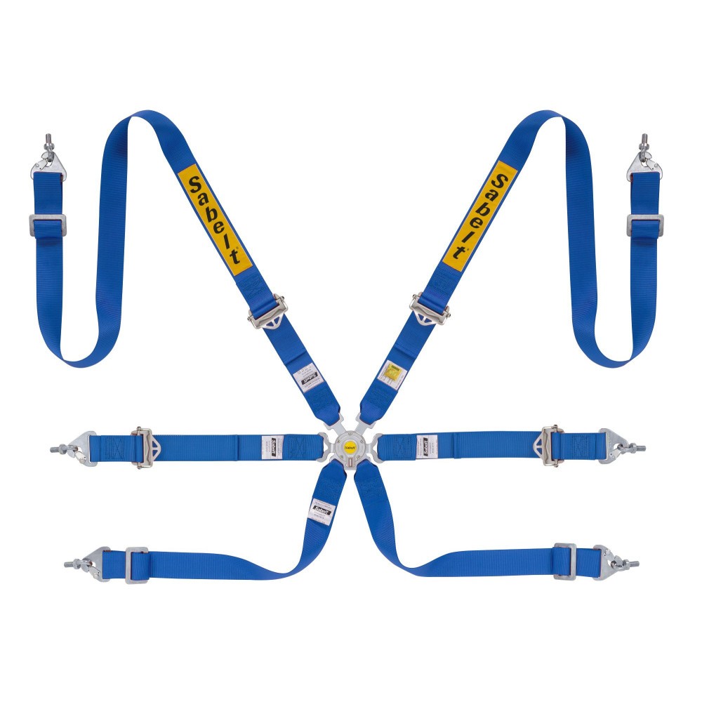 6-PUNKT-RALLYE-GURT STAHL 2" FIA8853-2016 BLAU
