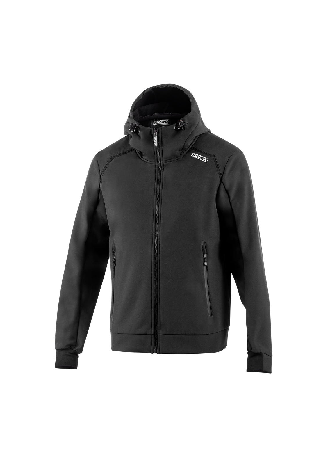 CHAQUETA SOFTSHELL SPARCO CON CAPUCHA BK TALLA XL