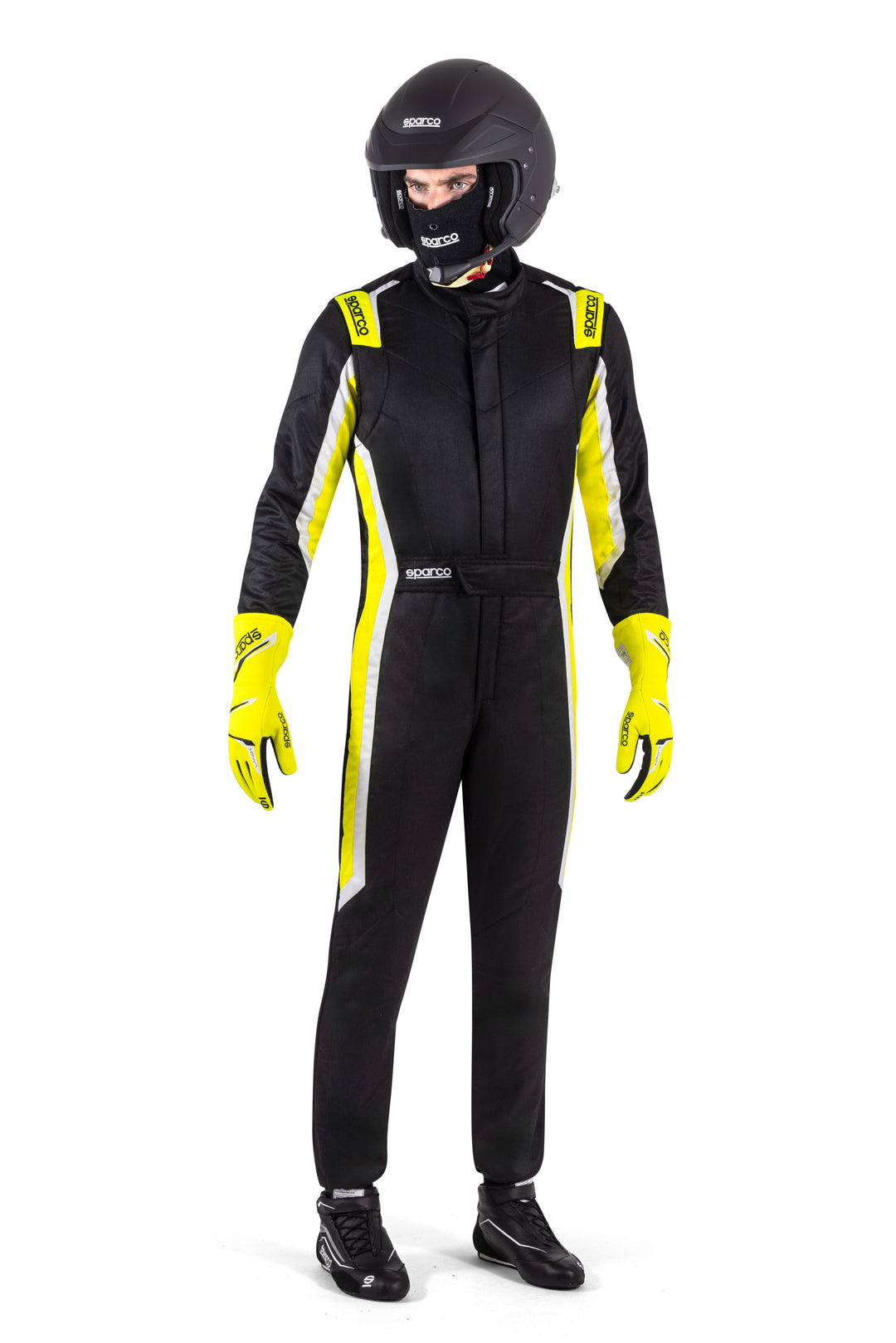 TRAJE DE CARRERAS SPARCO SPRINT PRO 2025 NEGRO/AMARILLO TALLA 64