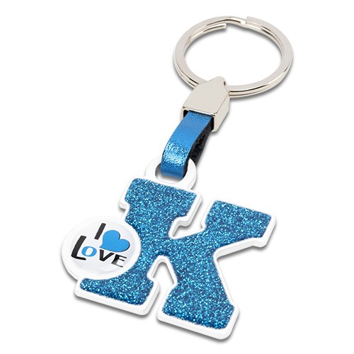 LLAVERO LETRA "K" AZUL (STOCK LAST )