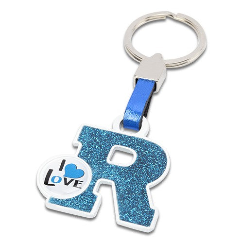 LLAVERO LETRA "R "AZUL (STOCK LAST )
