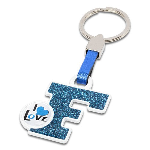 LLAVERO LETRA "F" AZUL (STOCK LAST )