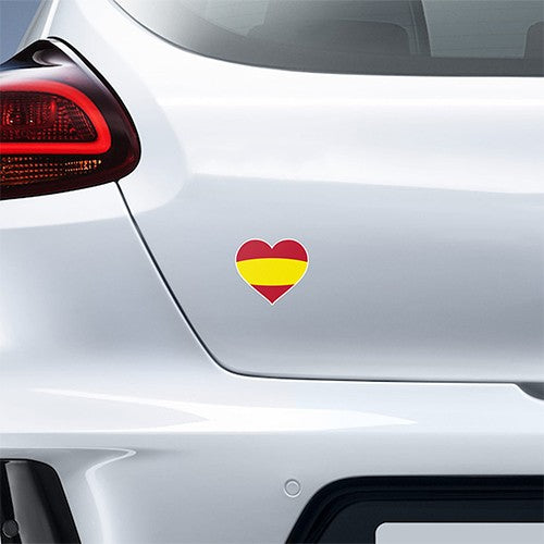 PEGATINA CORAZON BANDERA ESPAÑA 2 UDS CS10 (STOCK LAST )
