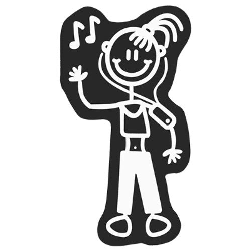 ADHESIVO FAMILIA NIÑA CANTANDO CS5