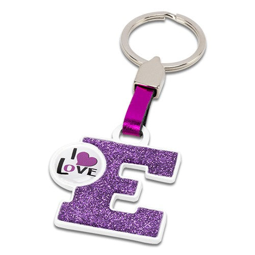 LLAVERO LETRA "E" ROSA (STOCK LAST )