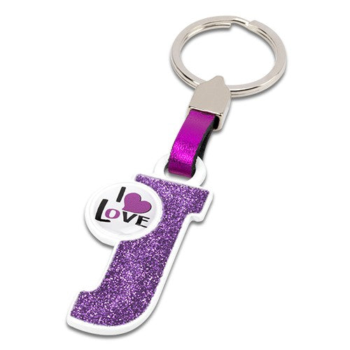 LLAVERO LETRA "J" ROSA (STOCK LAST )