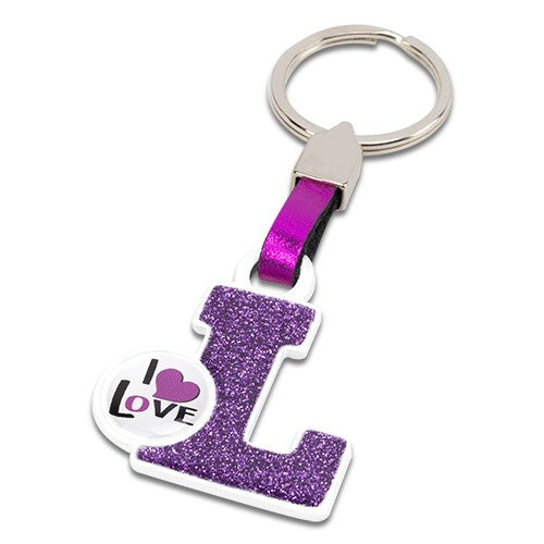 LLAVERO LETRA " L" ROSA (STOCK LAST )