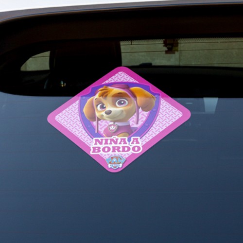 PEGATINA NIÑA A BORDO PATRULLA CANINA CS6 (STOCK LAST )