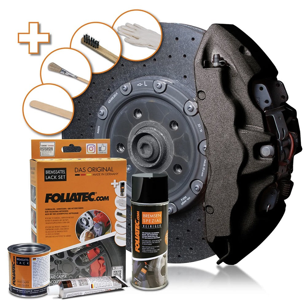 BRAKE CALIPER PAINT SET METALLIC CARBON 3 COMPONENTS