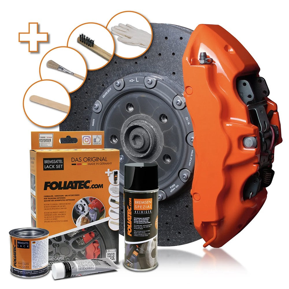 BRAKE CALIPER PAINT SET FLAME ORANGE 3 COMPONENTS