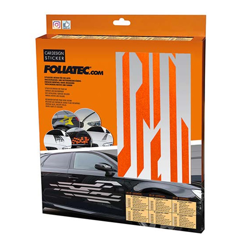 PEGATINA PARA COCHE DISEÑO STREET NARANJA