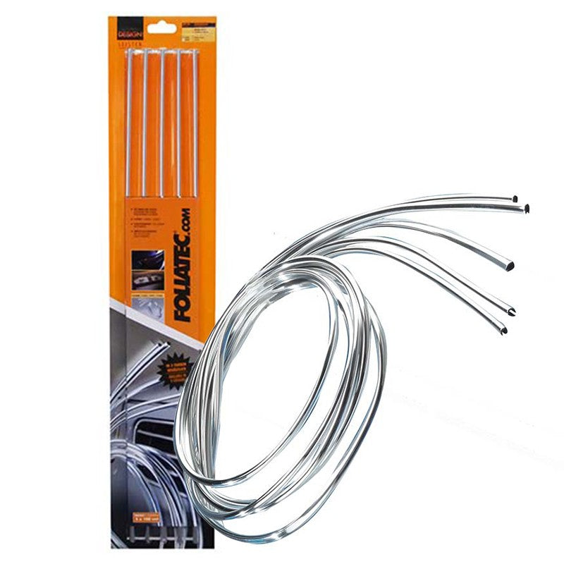 CHROME ADHESIVE STRIP 5 PIECES L 100 CM