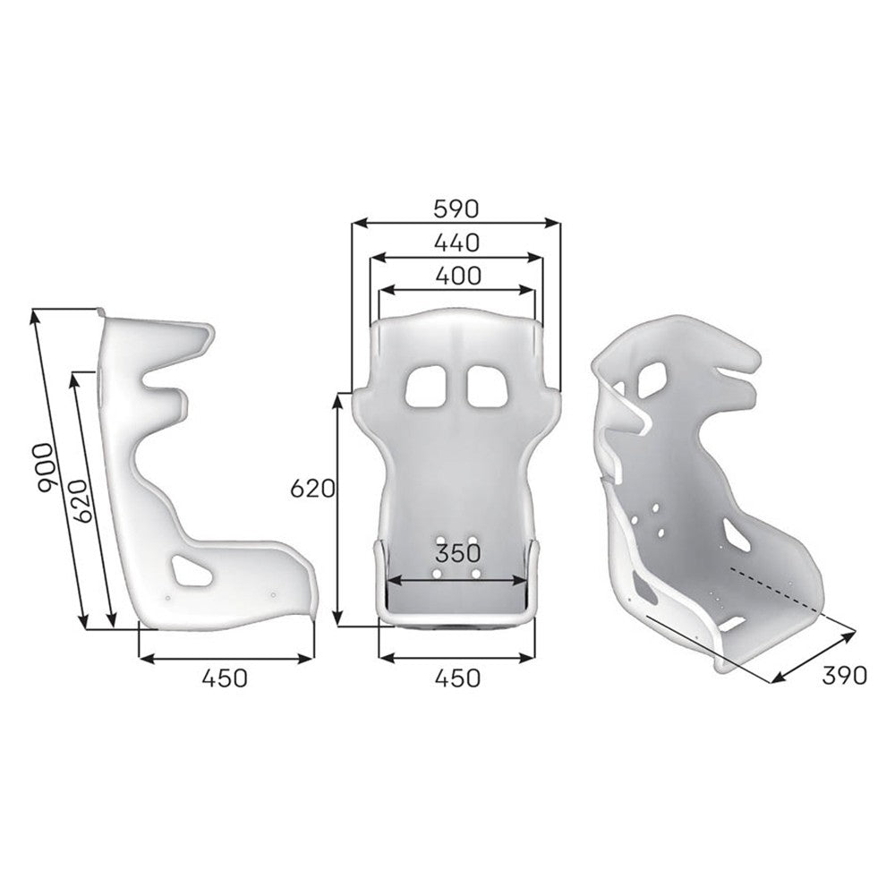 ASIENTO RACING OMP HTE EVO CARBONO FIA 8855-1999 NEGRO