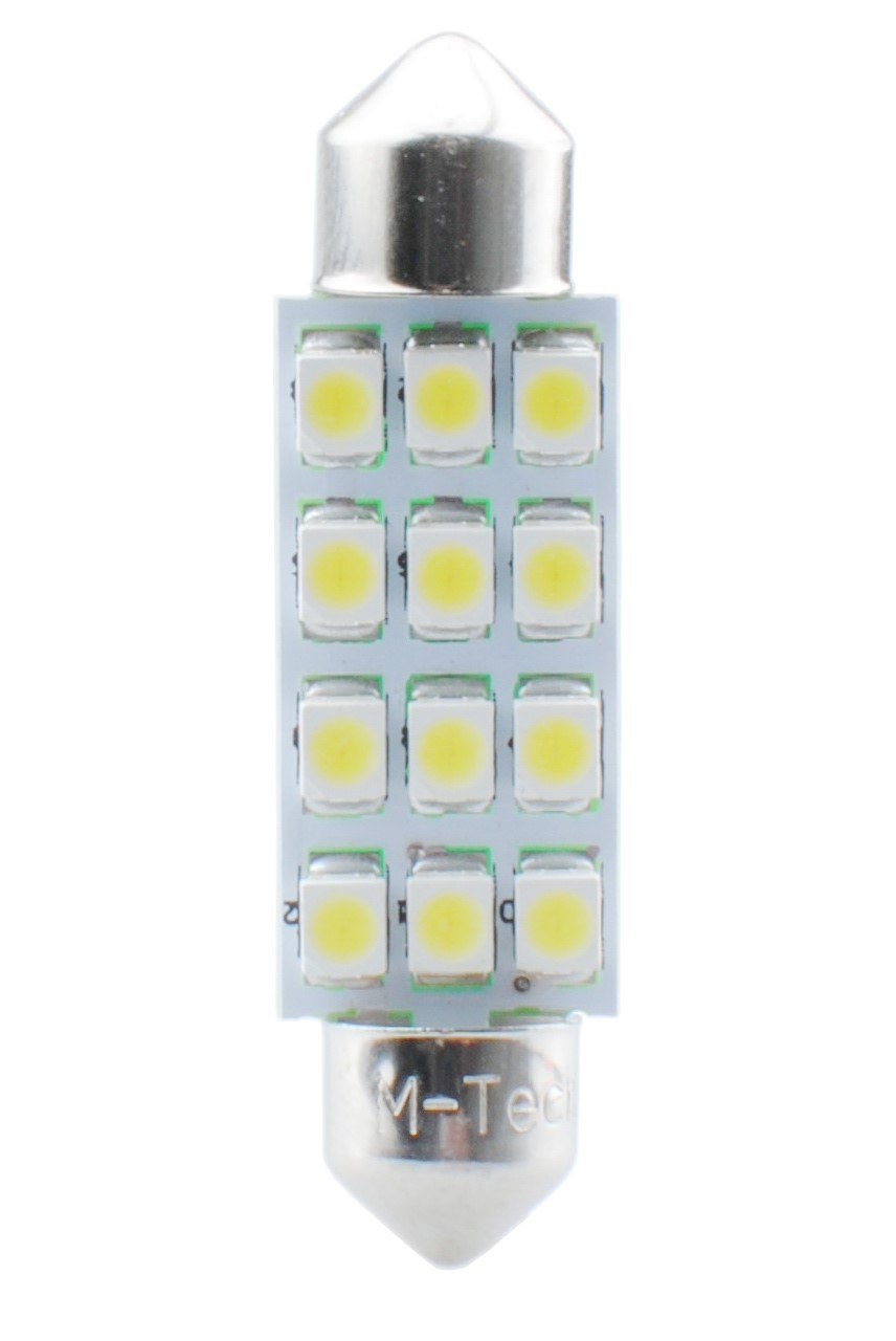 L030W - C5W 41MM 12XSMD3528 12V BLANCA | 10 UDS