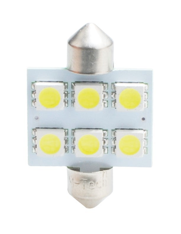 L052W - C5W 36MM 6XSMD5050 12V BLANCO | 10 UDS