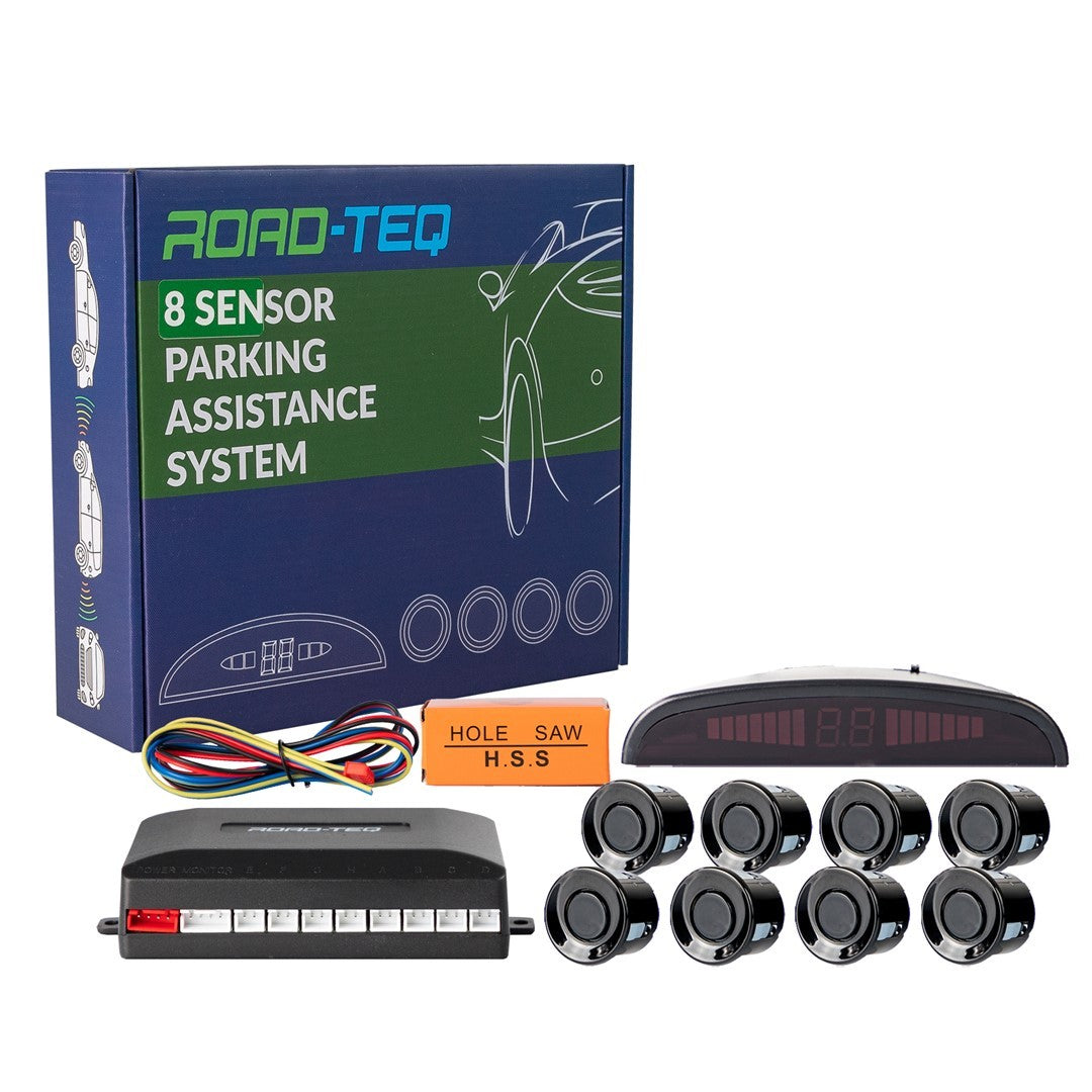 Parking Sensors with Digital Display - 8 Sensors - Black