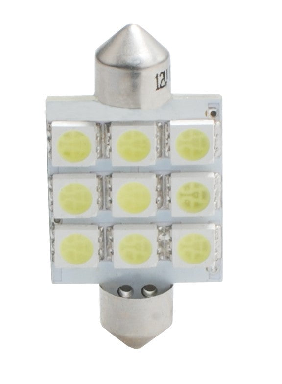 L059W - C5W 41MM 9XSMD5050 12V BLANCO | 10 UDS