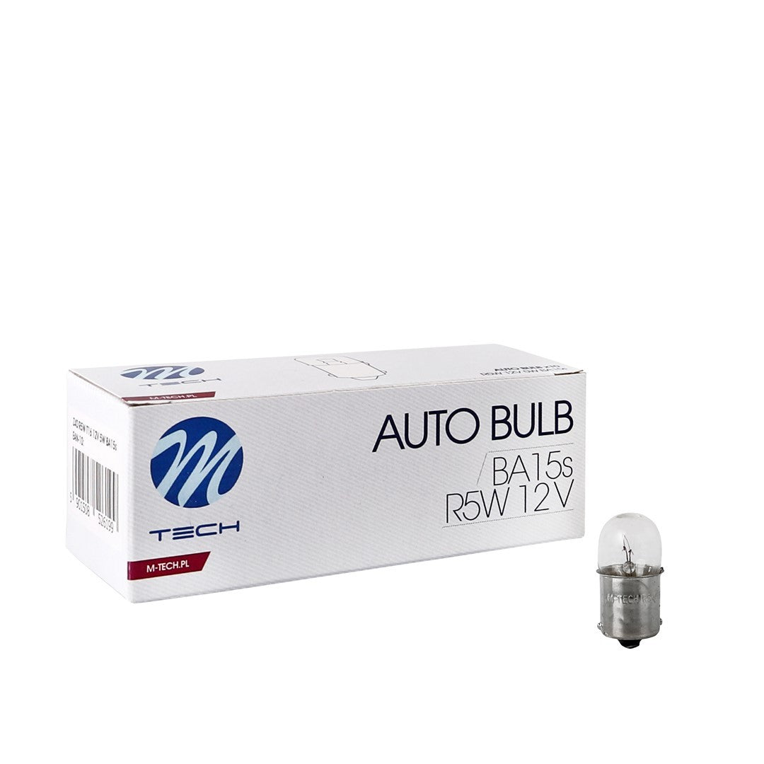 LÁMPARA M-TECH BA15S 12/5W R5W CLEAR | 10 UDS