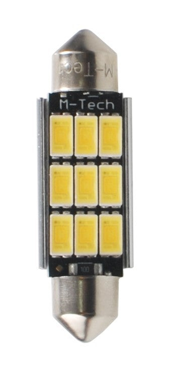L816WW - C5W 41MM 9XSMD5630 12V BLANCO CÁLIDO | 10 UDS