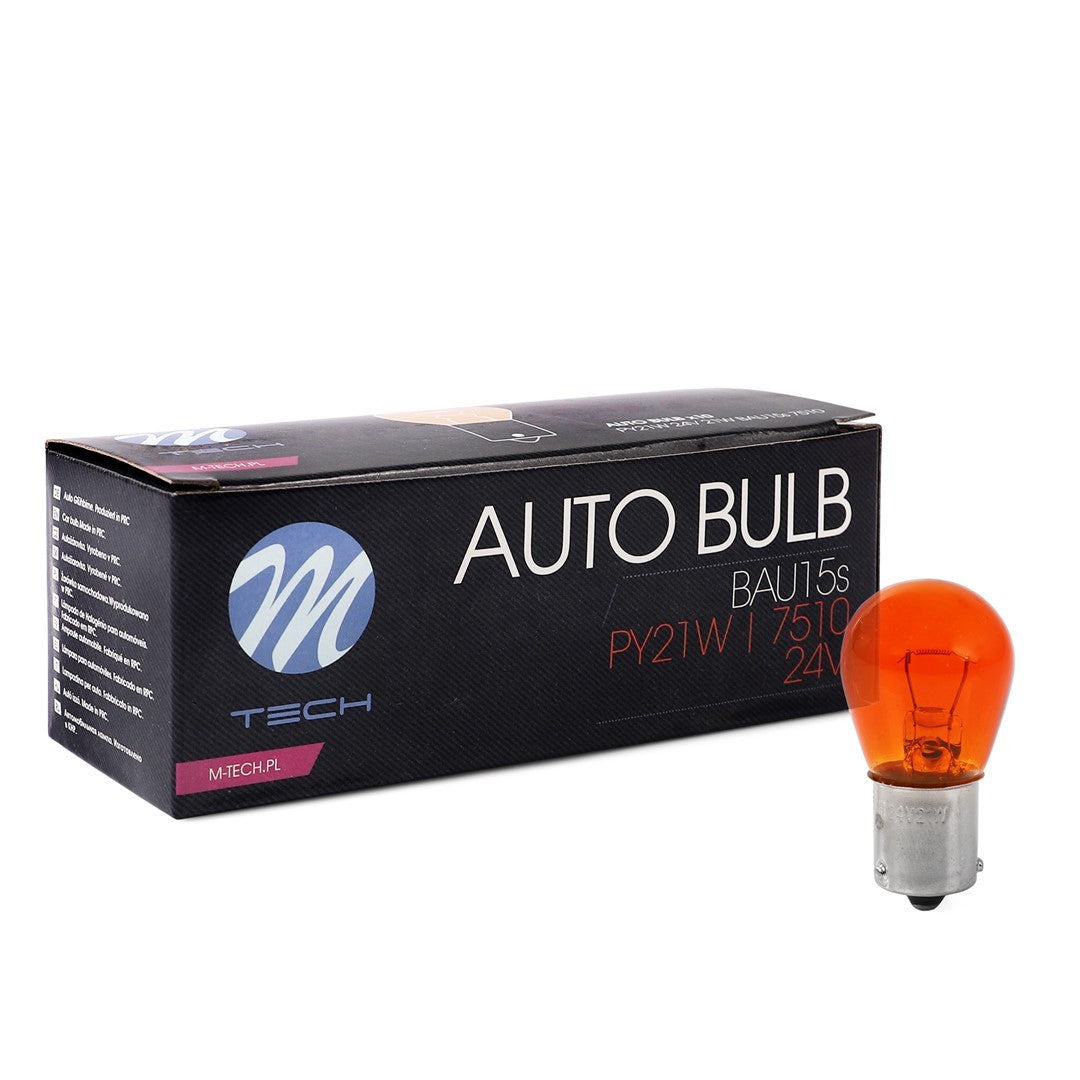 LÁMPARA M-TECH BAU15S 21W 24V ÁMBAR | 10 UDS