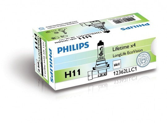 PHILIPS H11 LONGLIFE ECOVISION 12V55W PGJ19-2 C1