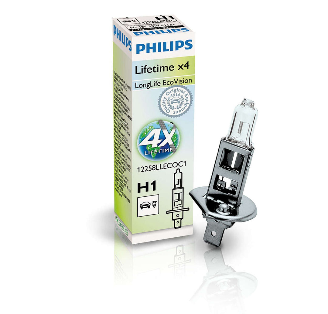 PHILIPS H1 LONGLIFE ECOVISION 12V55W P14,5S C1