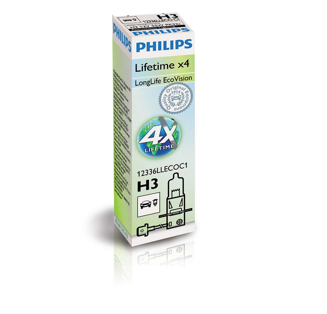 PHILIPS H3 LONGLIFE ECOVISION 12V55W PK22S C1