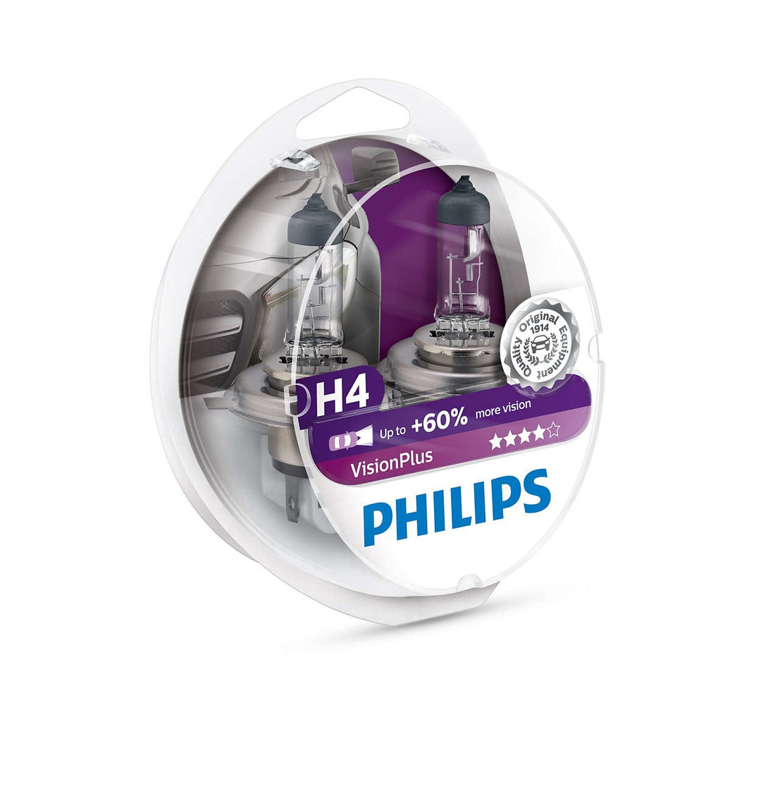PHILIPS H4 VISIONPLUS 12V60/55W P43T-38 S2