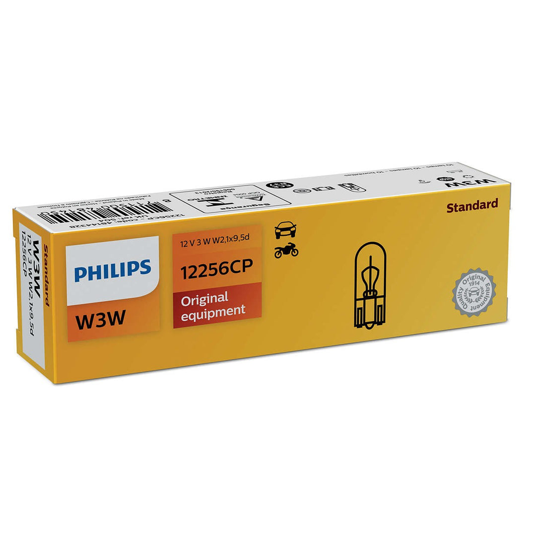 PHILIPS W3W 12V3 W2,1X9,5D CP | 10 PCS