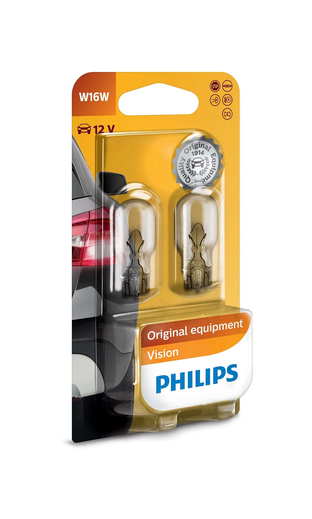 PHILIPS W16W 12V W2.1X9.5D B2