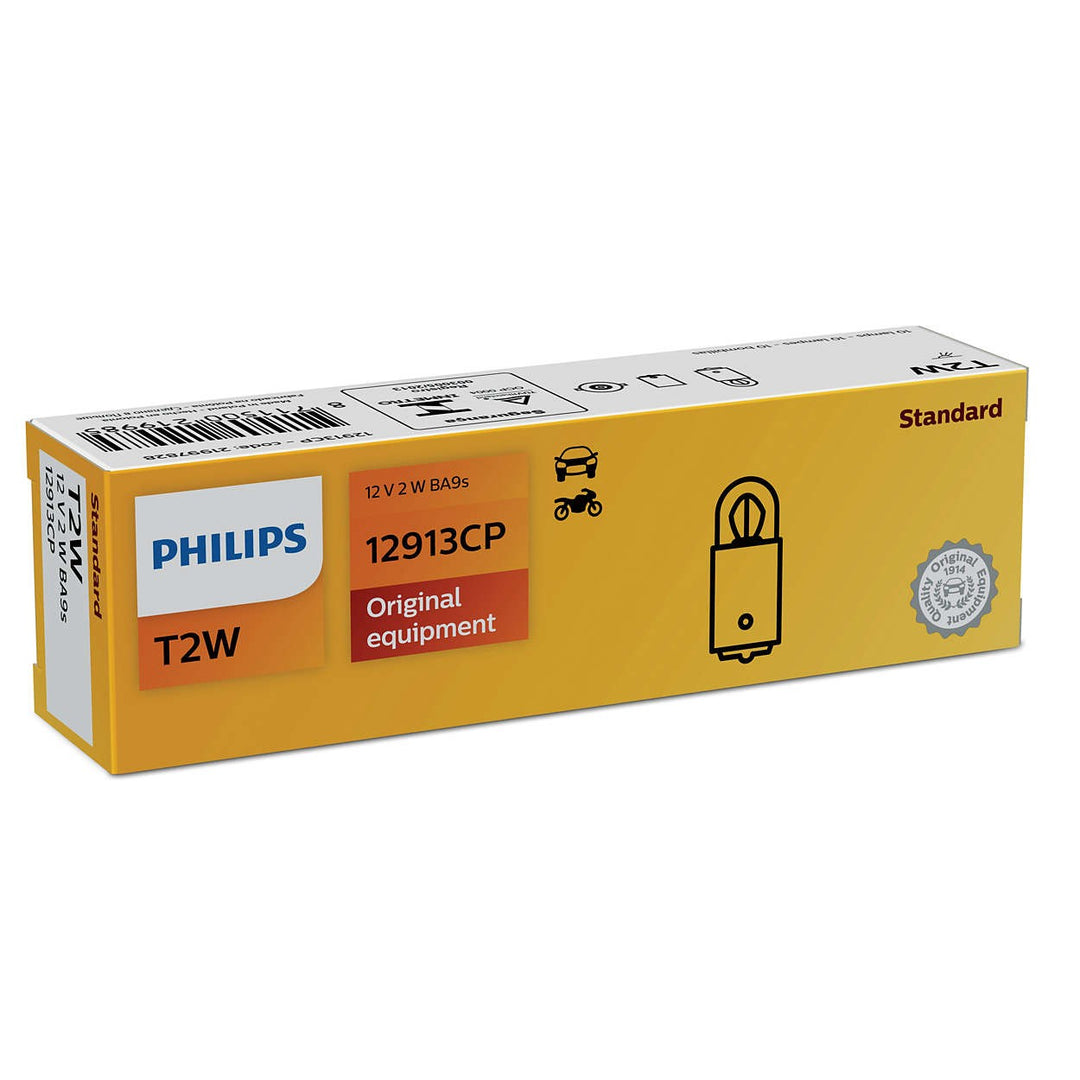 PHILIPS T2W-T3W 12V2W BA9S CP | 10 PCS
