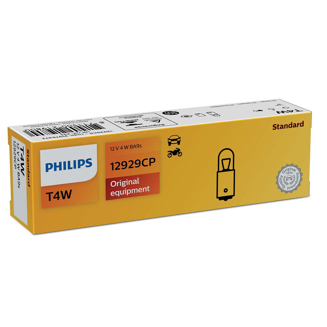 PHILIPS T4W 12V4 BA9S CP | 10 PCS