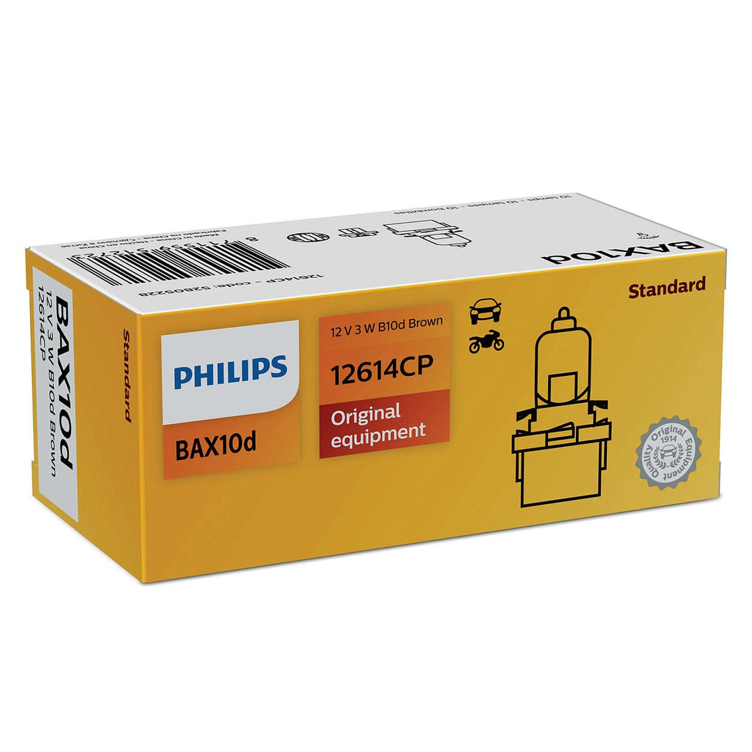 PHILIPS B10D BROWN HALOGEN 12V3W B10D BROWN CP | 10 UDS