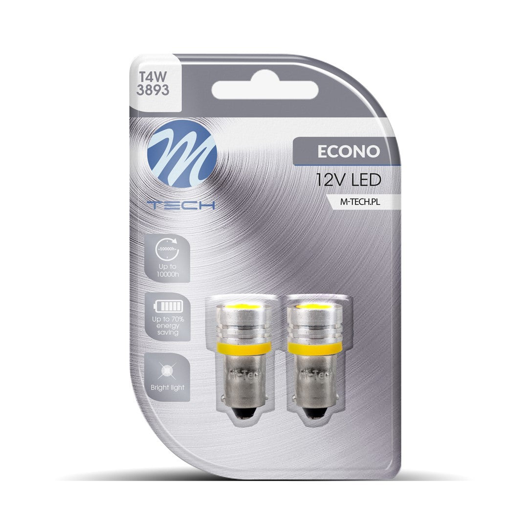 BLISTER 2X LED L016Y - BA9S 1XHP AMARILLO