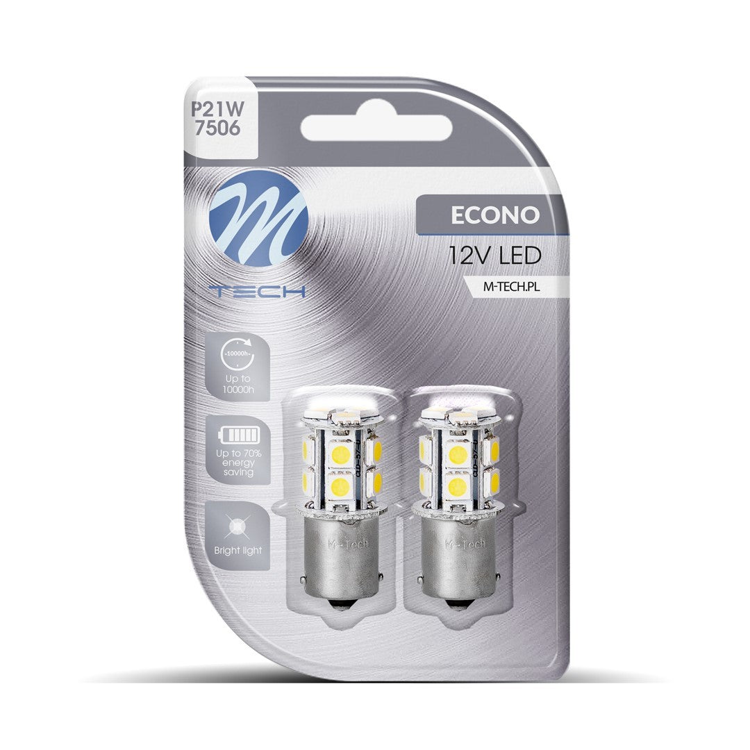 BLISTER 2X LED L060W - BA15S 13XSMD5050 BLANCO