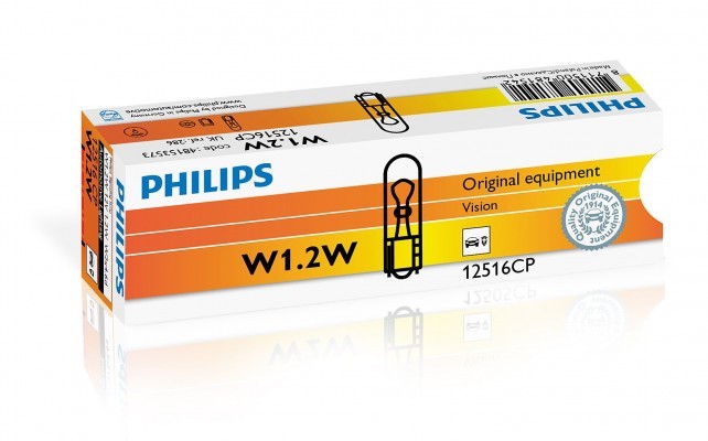 PHILIPS W1,2W - W2,3W - W2W - WBT5 12V1.2W W2X4,6D CP | 10 UDS